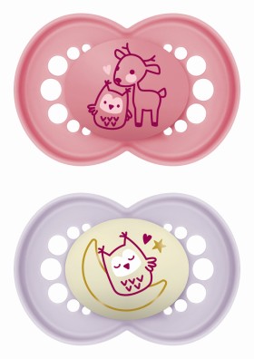 MAM ΠΙΠΙΛΑ DAY & NIGHT GIRL 6-16 ΜΗΝΩΝ ΜΕ ΘΗΛΗ SKINSOFT ΣΙΛ