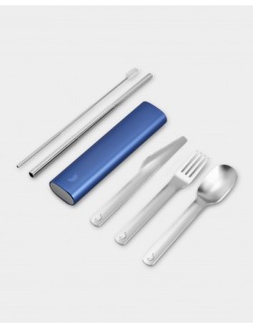 CHILLYS CUTLERY SET WHALE BLUE