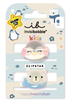 INVISIBOBBLE CLIPSTAR GLOW KIDS POLAR FRIENDS 2PC