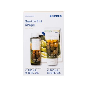 KORRES SANTORINI GRAPE PROMO RENEWING BODY CLEANSER 250mL + BODY SMOOTHING MILK 250mL