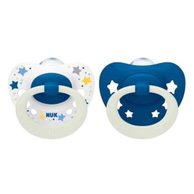 NUK ΠΙΠΙΛΑ ΣΙΛΙΚΟΝΗΣ SIGNATURE NIGHT ΜΠΛΕ 6-18M x2