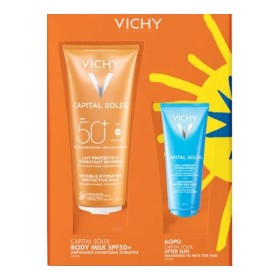 VICHY ΑΝΤΗΛΙΑΚΟ PROMO CAPITAL SOLEIL ΕΝΥΔΑΤΙΚΟ ΓΑΛΑΚΤΩΜΑ ΓΙΑ ΠΡΟΣΩΠΟ & ΣΩΜΑ SPF50+ 300ML & ΔΩΡΟ AFTE