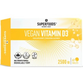 SUPERFOODS VIT D3 2500IU (VEGAN) 60TABS