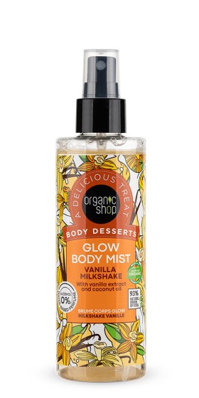 ORGANIC SHOP BODY DESSERTS GLOW BODY MIST VANILLA MILKSHAKE 200ML