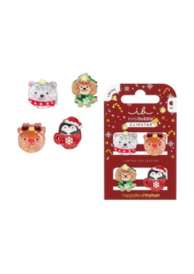 INVISIBOBBLE LIMITED EDITION CLIPSTAR KIDS HOLIDAYMANIA SPARKLE IN A CUP 4PCS