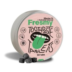 FRESMY TOOTHPASTE TABLETS SIBERIAN FIR AND ACTIVATED CHARCOAL 30 TABS 