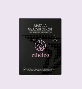 ETHELEO MATALA FACE ACNE PATCHES WITH SALICYC ACID AND TEA TREE OIL 36 BLACK STR STAARS