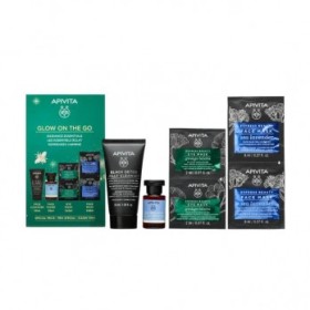 APIVITA GLOW ON THE GO PROMO BLACK DETOX 50ML & AQUA BEELICIOUS TONER 20ML & EYE MASK 2*2ML & FACE M