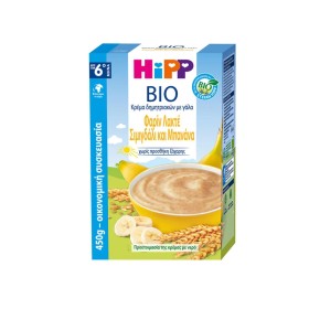 HiPP ΚΡΕΜ ΜΕ ΓΑΛ ΦΑΡΙΝ ΛΑΚΤΕ ΣΙΜΙΓΔ & ΜΠΑΝΑΝΑ 6ο ΜΗΝΑ 450GR