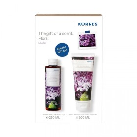 KORRES LILAC RENEWING BODY CLEANSER 250mL + BODY SMOOTHING MILK 200mL