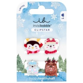 INVISIBOBBLE LIMITED EDITION CLIPSTAR KIDS HOLIDAYMANIA COZY SNOWY FRIENDS 4PCS