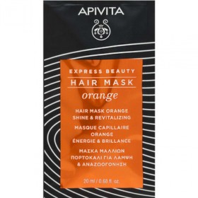 APIVITA EXPRESS BEAUTY ΜΑΣΚΑ ΜΑΛΛΙΩΝ ΛΑΜΨΗΣ & ΑΝΑΖΩΟΓΟΝΗΣΗΣ ΠΟΡΤΟΚΑΛΙ 20ML