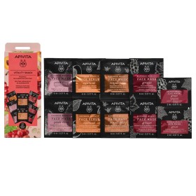 APIVITA VITALITY SNACK MASKS ΜΗΝΙΑΙΑ ΡΟΥΤΙΝΑ ΑΝΑΖΩΟΓΟΝΗΣΗΣ 4+1 ΔΩΡΟ