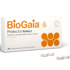 BIOGAIA PROTECTIS ΠΡΟΒΙΟΤΙΚΑ ΜΑΣΩΜΕΝΑ 30 ΔΙΣΚΙΑ FAMILY ΛΕΜΟΝΙ