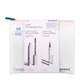 KORRES COLOR SET DRAMA VOLUME MASCARA 01 BLACK & LIQUID COLOR EYELINER 01 BLACK