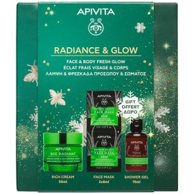 APIVITA PROMO BEE RADIANT RICH CREAM 50ML & ΔΩΡΟ FACE MASK ALOE 2*8ML +TONIC MOUNTAIN SHOWERGEL 75ML