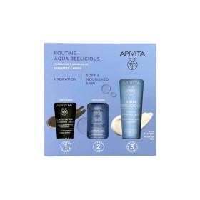 APIVITA AQUA BEELICIOUS ROUTINE COMFORT HYDRATING CREAM 40mL + BLACK DETOX CLEANSING GEL 15mL+AQUA B