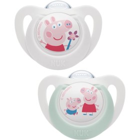 NUK ΠΙΠΙΛΑ ΣΙΛΙΚΟΝΗΣ STAR PEPPA PIG 0-6M x2