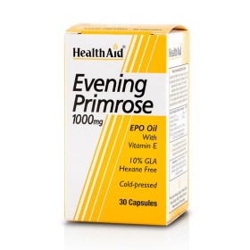 HEALTH AID EVENING PRIMROSE OIL 1000MG + VITAMIN E 30CAPS