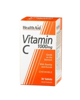 HEALTH AID VIT C 1000MG CHEWABLE ROSEHIP 30TABS