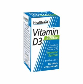 HEALTH AID VITAMIN D3 2000iu 120tabs  