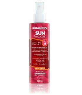 HISTOPLASTIN ΑΝΤΗΛΙΑΚΟ SUN TANNING BODY DRY OIL SPF 6 200ML