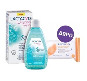 LACTACYD OXYGEN FRESH 200ML + WIPES 15PCS
