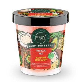 ORGANIC SHOP BODY DESSERTS ΑΠΟΛΕΠΙΣΤΙΚΟ ΣΩΜΑΤΟΣ ΓΙΑ ΣΜΙΛΕΥΣΗ TROPICAL MIX 450ml