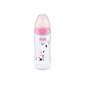 NUK ΜΠΙΜΠΕΡΟ F.C.PLUS ΠΛΑΣΤΙΚΟ 300ML ΜΕ ΘΗΛΗ ΣΙΛΙΚΟΝΗΣ M2 TEMP.CONT ΡΟΖ