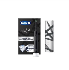 ORAL-B ΗΛΕΚΤΡΙΚΗ ΟΔΟΝΤΟΒΟΥΡΤΣΑ PRO 3500 DESIGN EDITION BLACK + ΘΗΚΗ ΤΑΞΙΔΙΟΥ