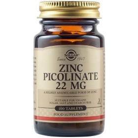 SOLGAR ZINC PICOLINATE  22MG TABS 100S