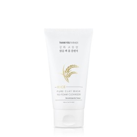 THANK YOU FARMER RICE PURE CLAY MASK TO FOAM CLEANSER 150ML