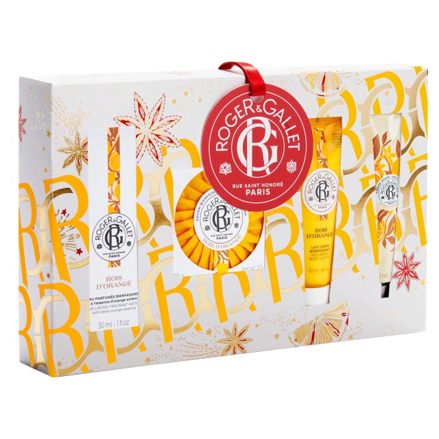 ROGER & GALLET PROMO XMAS BOIS D ORANGE EAU DE PARFUM 30ML & SOAP 100G & BODY LOTION  50ML & HAND C