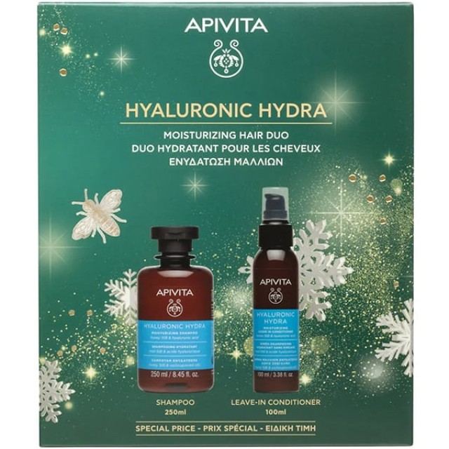 APIVITA PROMO HYALURONIC HYDRA MOISTURIZING SHAMPOO 250ML & HYALURONIC HYDRA MOISTURIZING LEAVE IN C