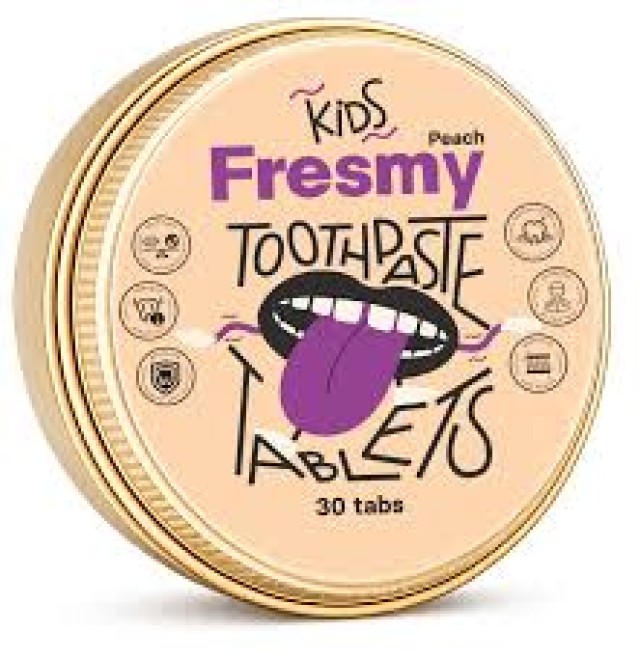 FRESMY TOOTHPASTE TABLETS KIDS PEACH 30TABS
