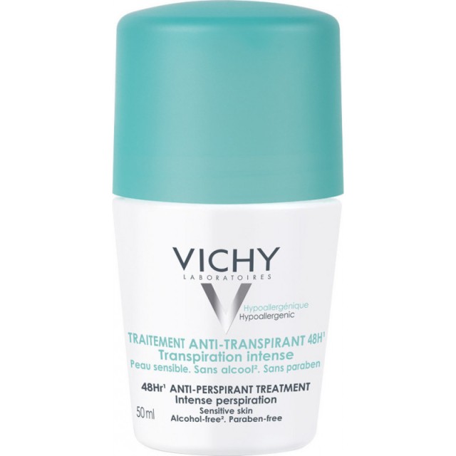 VICHY DEO ANTI-TRANSPIRANTE ΑΠΟΣΜΗΤΙΚΟ ΓΙΑ ΕΝΤΟΝΗ ΕΦΙΔΡΩΣΗ ΓΙΑ 48 ΩΡΕΣ 50ml