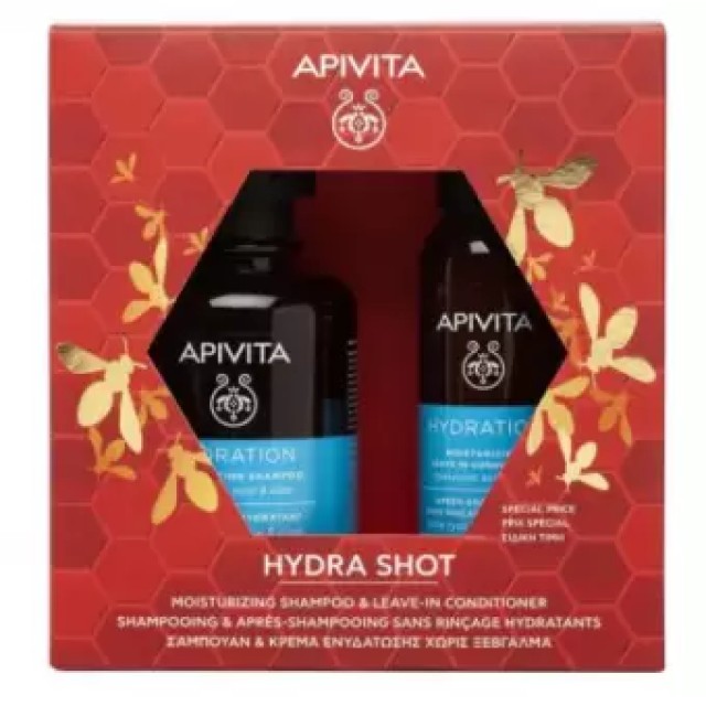 APIVITA PROMO HYDRA SHOT ΣΑΜΠΟΥΑΝ ΕΝΥΔΑΤΩΣΗΣ ΜΕ ΥΑΛΟΥΡΟΝΙΚΟ ΟΞΥ 250mL & ΑΛΟΗ & ΚΡΕΜΑ ΕΝΥΔΑΤΩΣΗΣ ΧΩΡΙ
