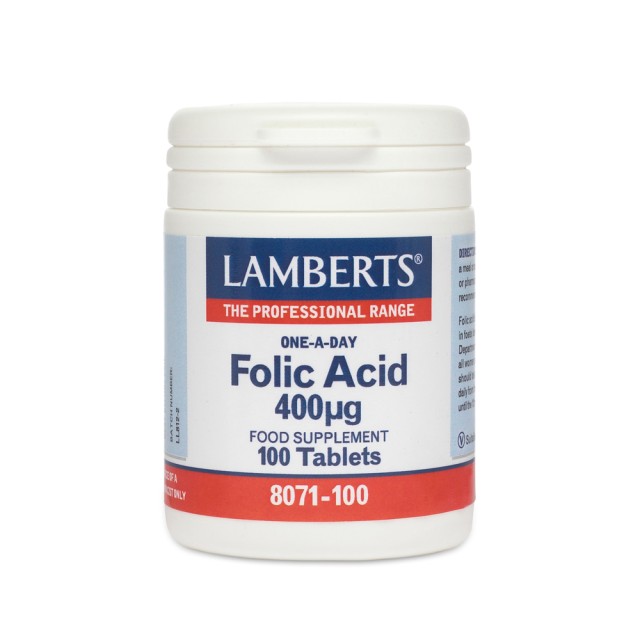 LAMBERTS VIT FOLIC ACID 400MCG 100TABS