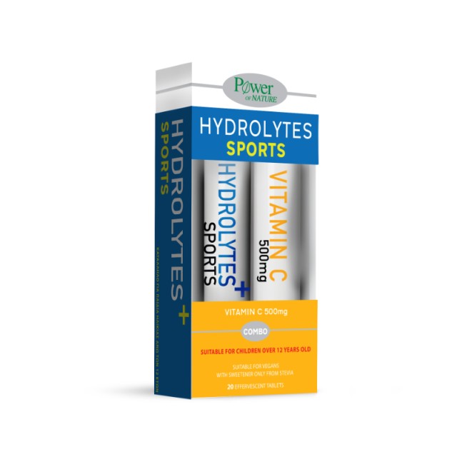 POWER HEALTH ΗΛΕΚΤΡΟΛΥΤΕΣ SPORTS STEVIA 20S+VIT C500MG 20S