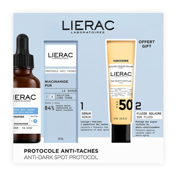 LIERAC ΠΑΚΕΤΟ ANTI DARK SPOT PROTOCOL THE SERUM 30mL & ΔΩΡΟ SUNISSIME THE VELVETY SUN FLUID FACE SPF