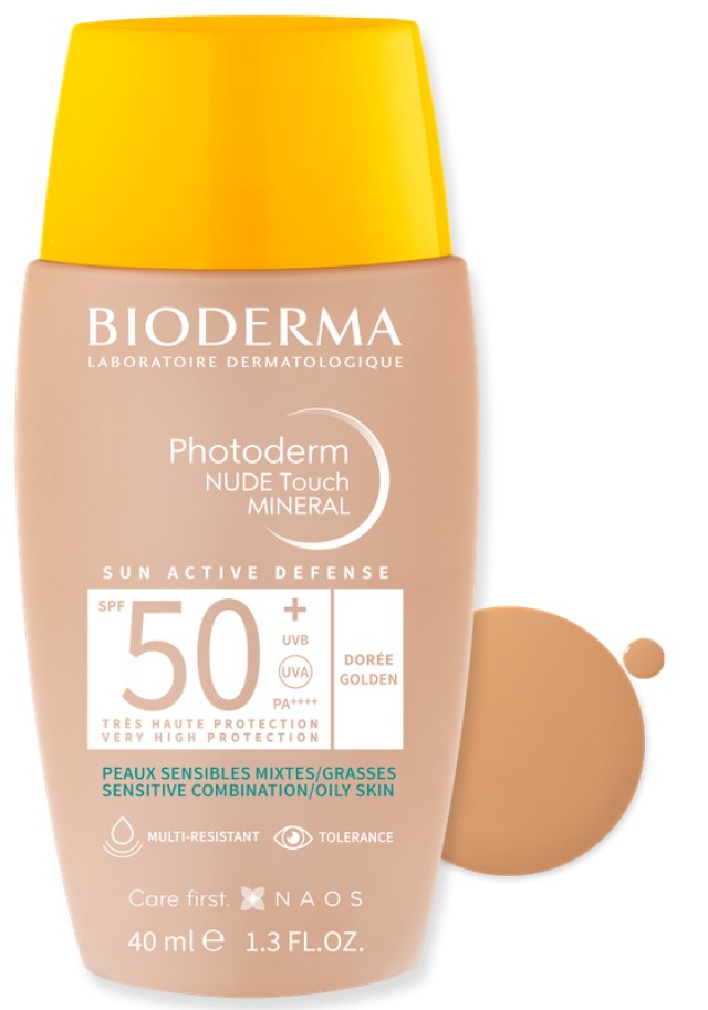 BIODERMA ΑΝΤΗΛΙΑΚΟ PHOTODERM NUDE TOUCH MINERAL GOLDEN SPF50+ 40ml