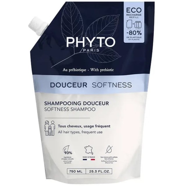 PHYTO DOUCEUR SOFTNESS SHAMPOO REFILL 750ML