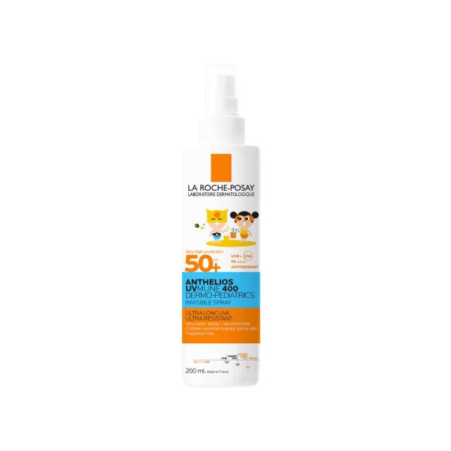 LA ROCHE-POSAY ΑΝΤΗΛΙΑΚΟ ANTHELIOS UVMUNE 400 DERMO-PEDIATRICS INVISIBLE SPRAY SPF50+ 200ML