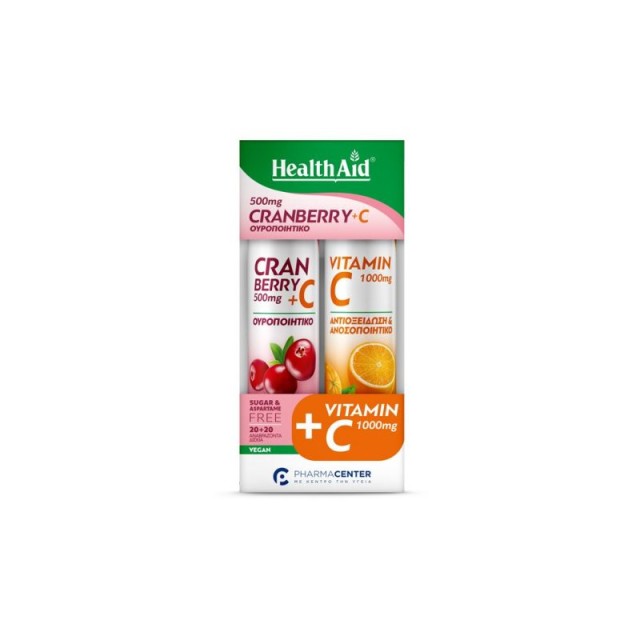 HEALTH AID PROMO CRANBERRY 20TABS & ΔΩΡΟ VIT C 1000MG