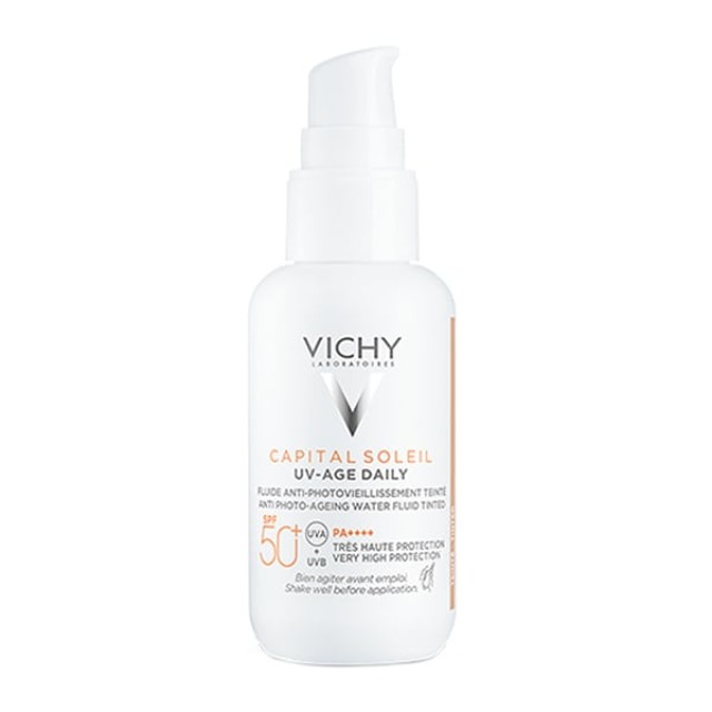 VICHY ΑΝΤΗΛΙΑΚΟ CAPITAL SOLEIL UV-AGE DAILY ΜΕ ΧΡΩΜΑ LIGHT SPF50+ 40 ML