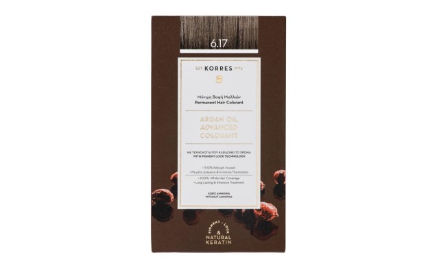 KORRES ΒΑΦΗ ΜΑΛΛΙΩΝ ARGAN OIL ΞΑΝΘΟ ΣΚΟΥΡΟ ΜΠΕΖ 6.17