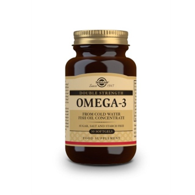 SOLGAR OMEGA-3 DOUBLE STRENGTH SOFTGELS 30S