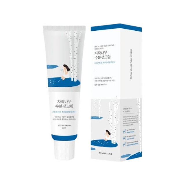 ROUND LAB BIRCH MOISTURIZING SUNSCREEN SPF50+ - ΕΝΥΔΑΤΙΚΟ ΑΝΤΗΛΙΑΚΟ ΜΕ ΥΨΗΛΗ ΠΡΟΣΤΑΣΙΑ 50ML