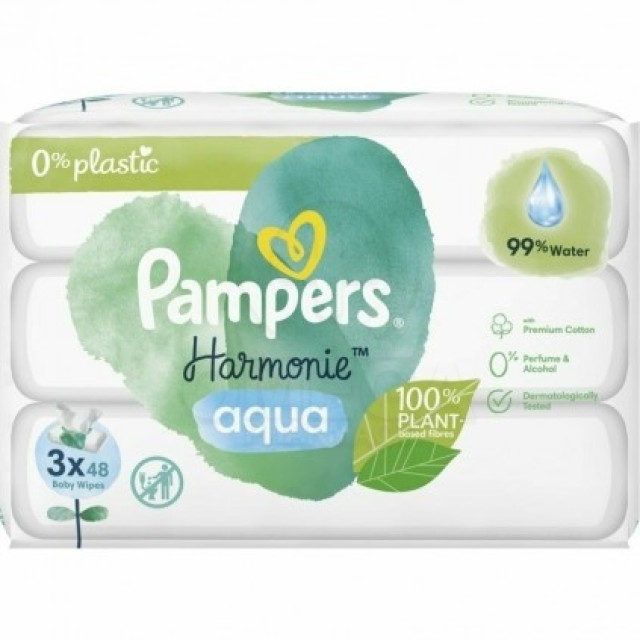 PAMPERS ΜΩΡΟΜΑΝΤΗΛΑ ΝΕΡΟΥ HARMONIE AQUA (2+1 ΔΩΡΟ)