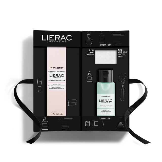 LIERAC PROMO XMAS HYDRAGENIST EYES 15ml & ΔΩΡΟ THE MICELLAR WATER  50ml & TWO WASHABLE COTTON PADS